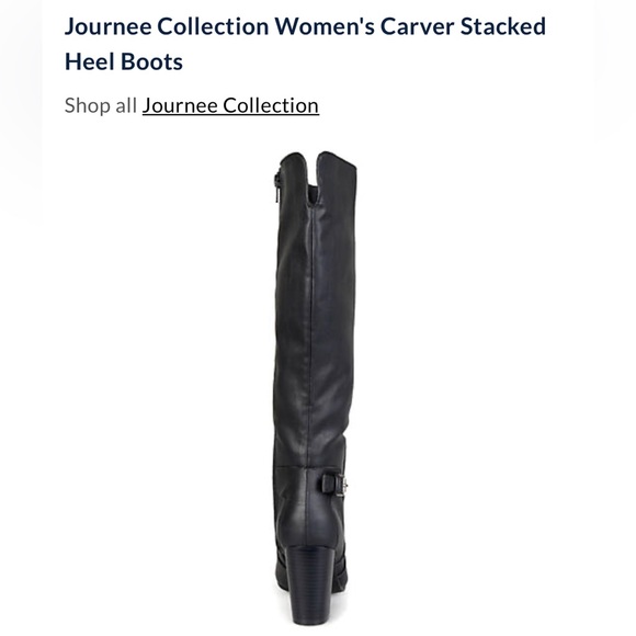 Journee Collection Carver Stacked Heel Boot - Picture 2 of 7